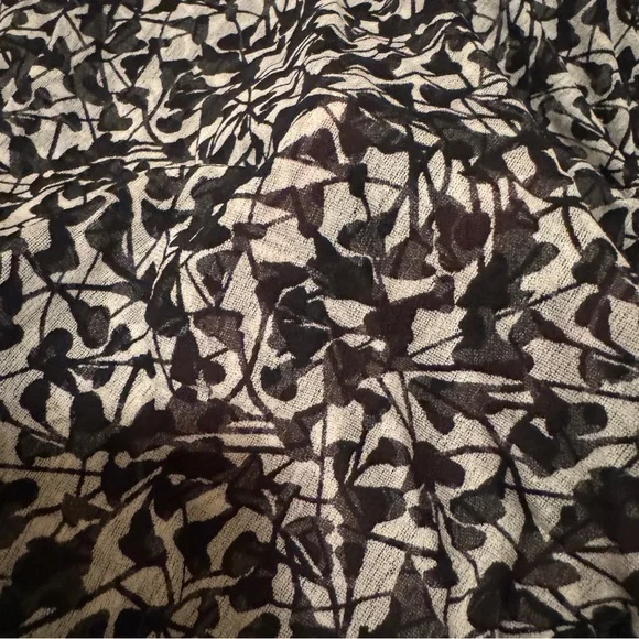 Diane von Furstenberg Sheer Off the Shoulder Black and Grey Blouse S - Picture 4 of 5